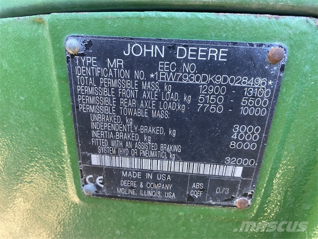 John Deere 7930 AP, GPS, TLS, 3.863tim! Traktorer