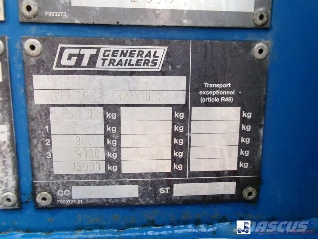 General TRAILERS 3-axle container trailer 20-25-30 ft Containerframe semi-trailers