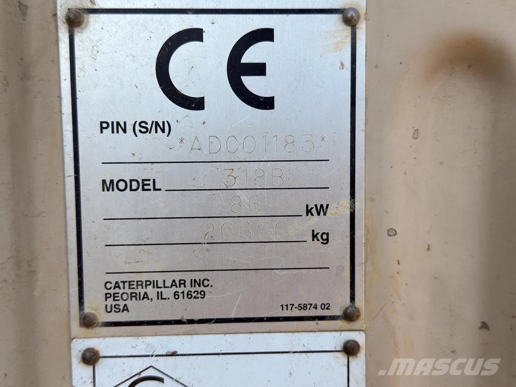 CAT 318B Tracked Excavator Roomikekskavaatorid