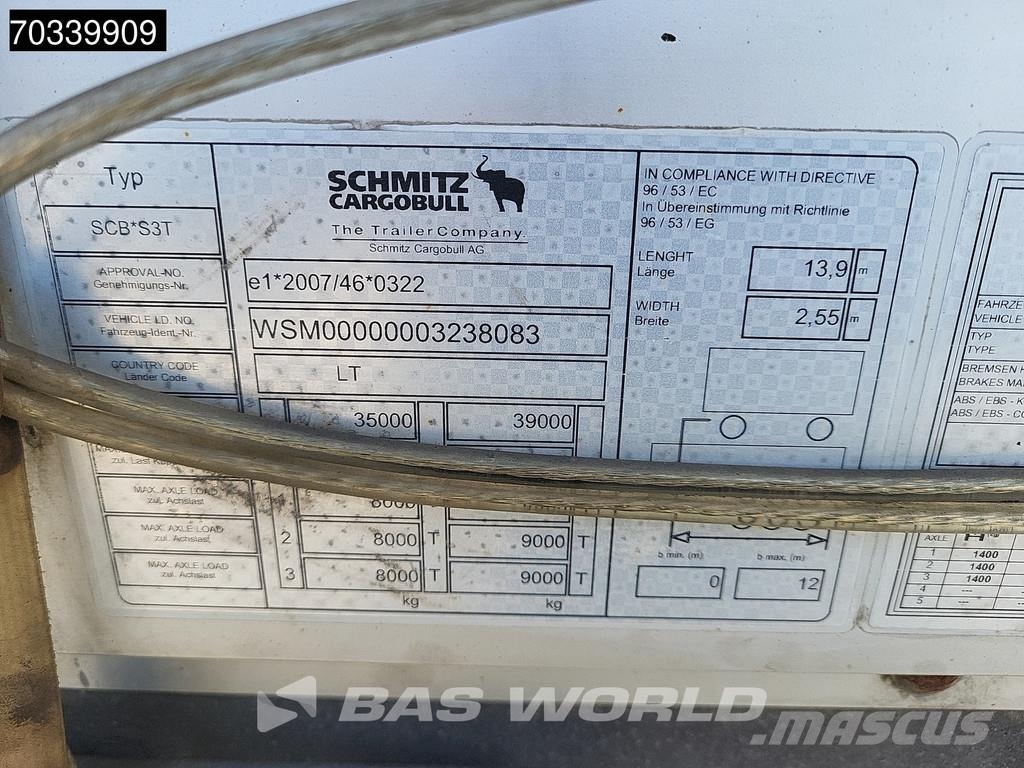 Schmitz Cargobull SCB*S3T 3 axles Sliding Roof Poluprikolice sa ceradom