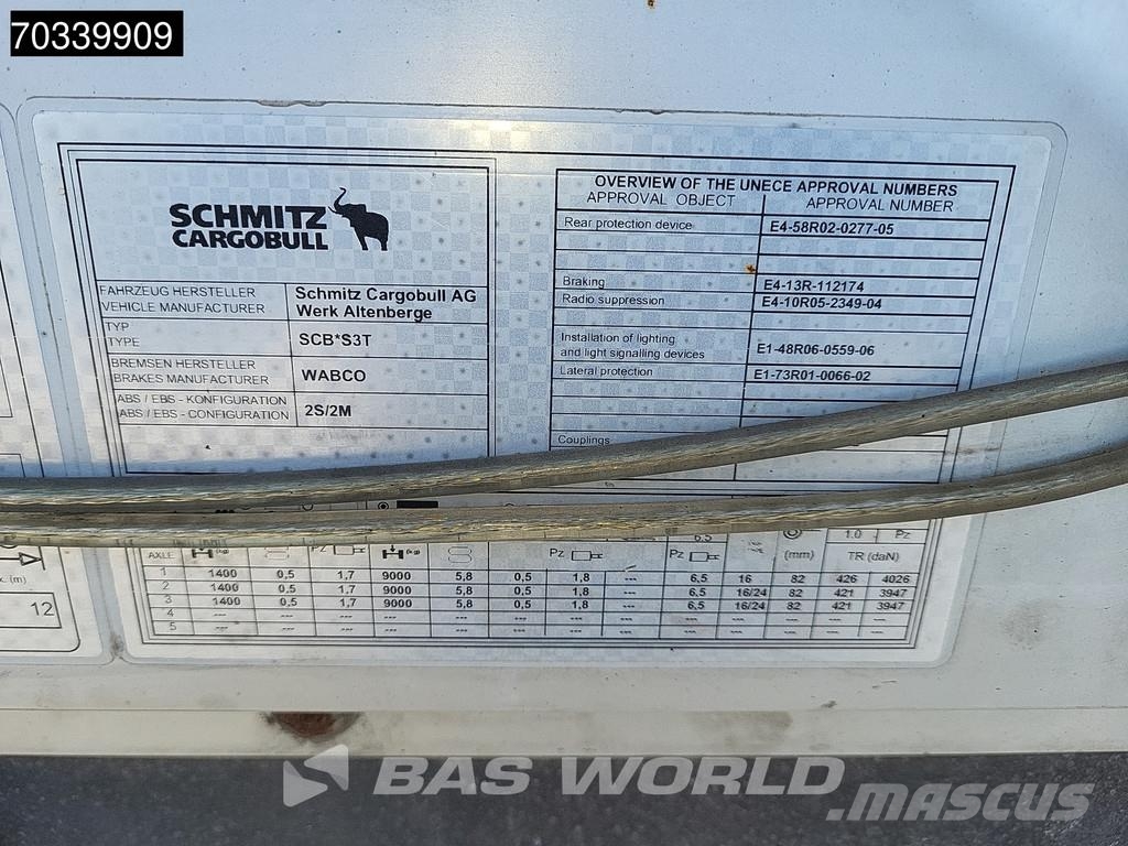 Schmitz Cargobull SCB*S3T 3 axles Sliding Roof Poluprikolice sa ceradom