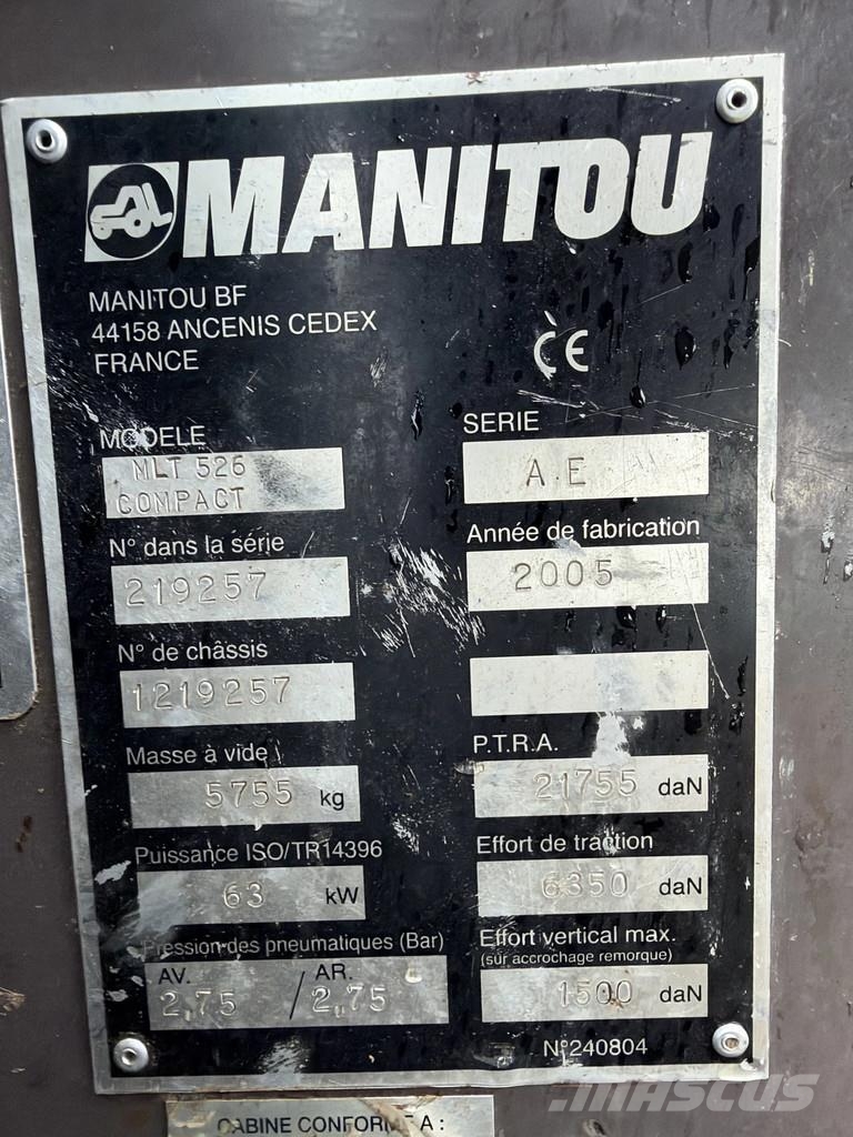Manitou MLT 526 MLT 526 verreiker Teleskopiskie manipulatori