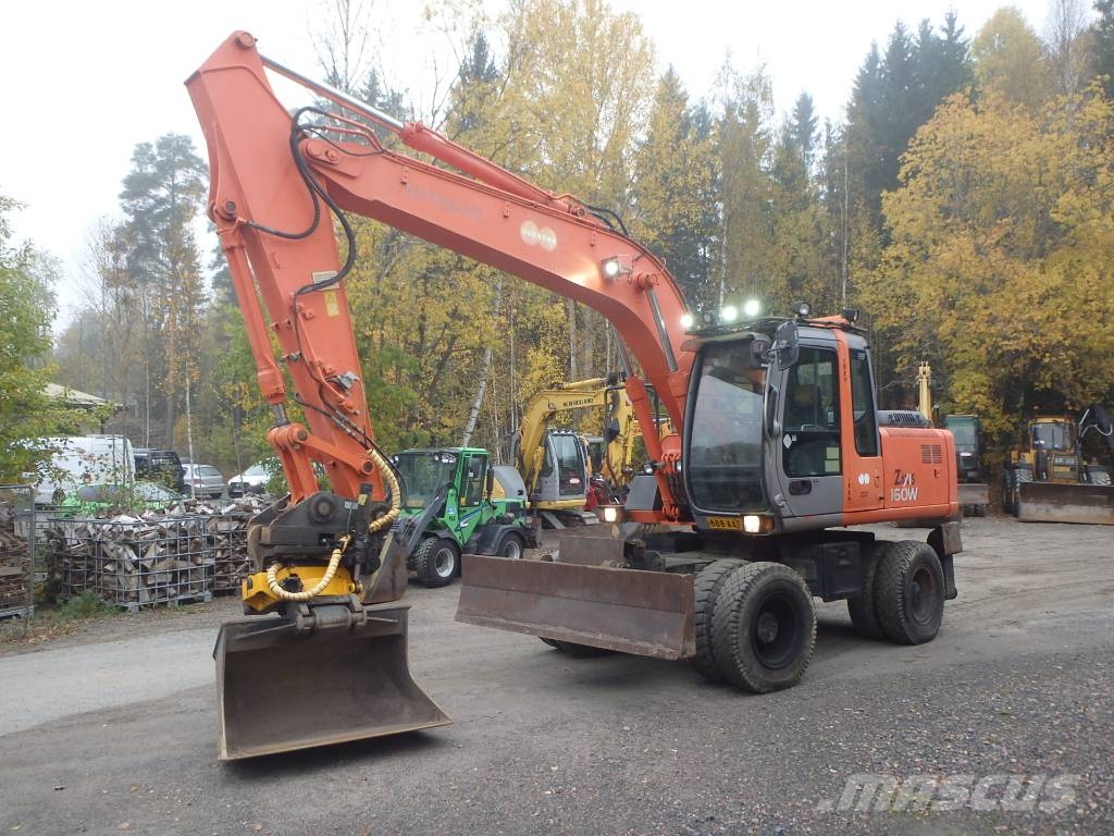Hitachi ZX 160 W Engcon Pyöräkaivukoneet