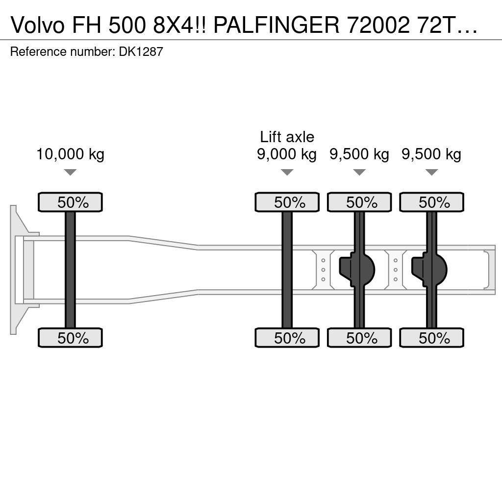 Volvo FH 500 8X4!! PALFINGER 72002 72TM! TRACTOR/BOX TRA Trækkere