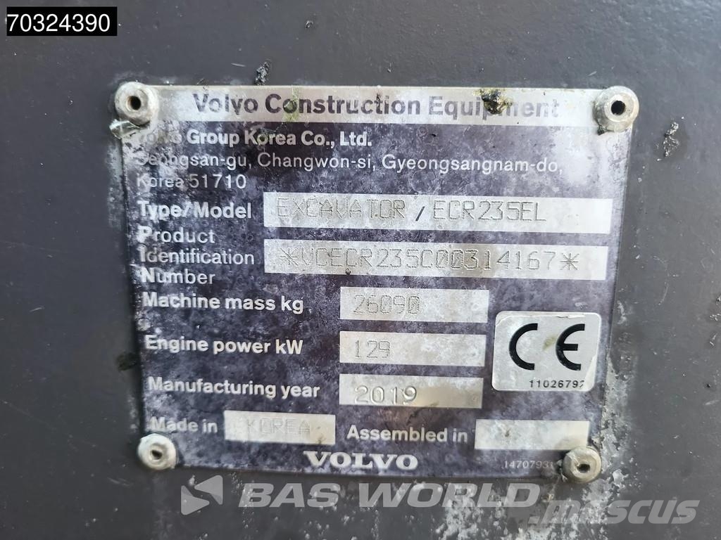 Volvo ECR235 E L Tiltrotator - Blade حفارات زحافة
