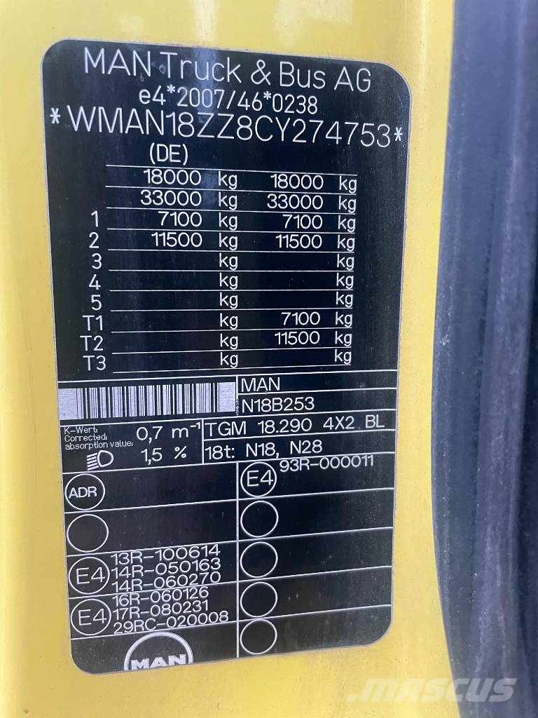 MAN TGM 18.290 4X2 MEILLER SKIP LOADER Скиповые погрузчики