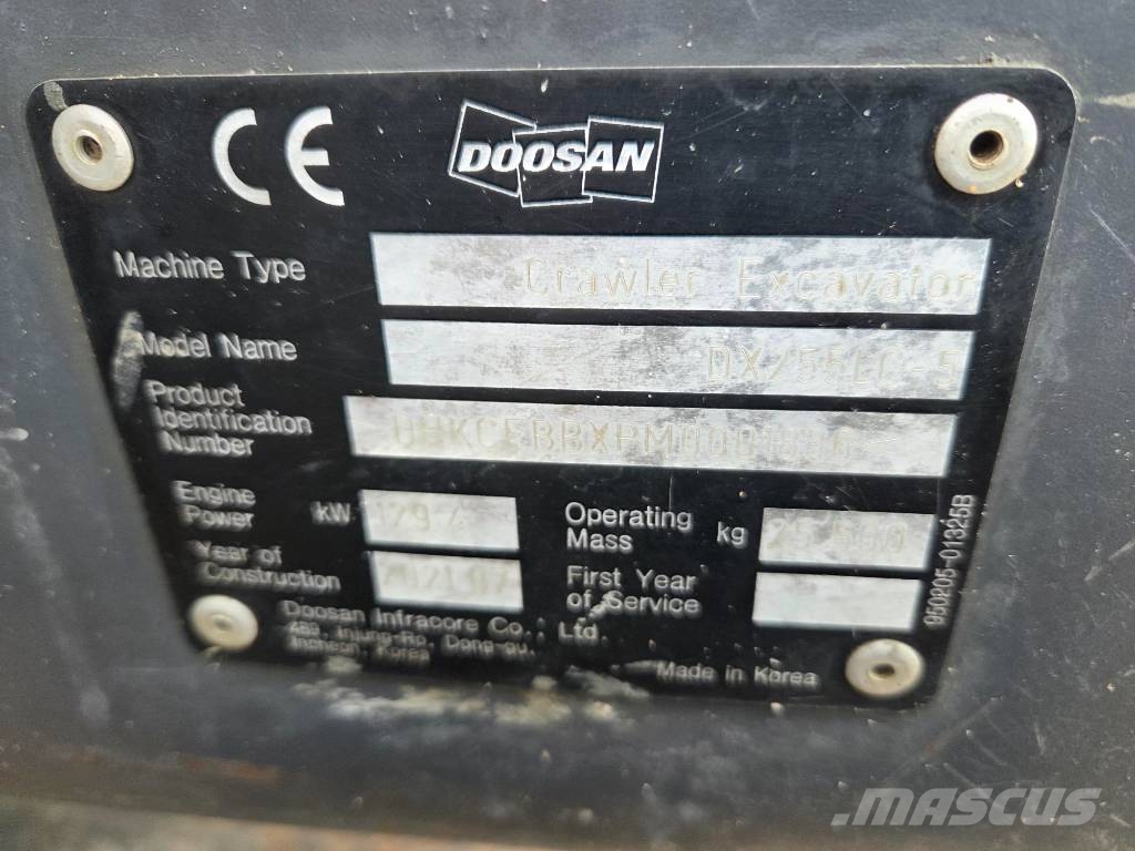 Doosan DX 255 LC-5, 2021, 9.340h, 25,5t, 1,55mc bucket Εκσκαφείς με ερπύστριες
