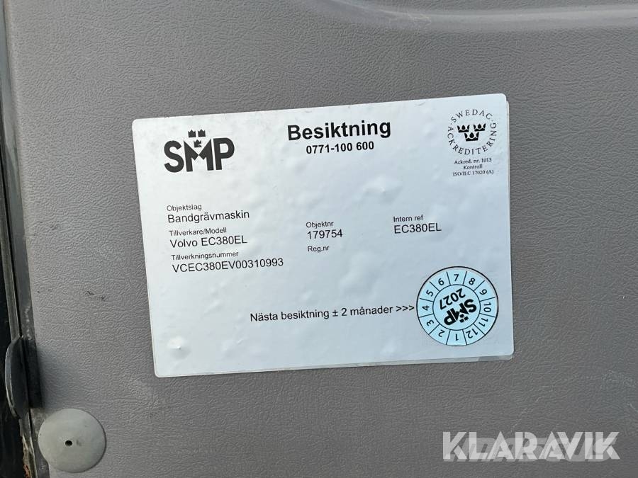 Volvo EC 380 EL Bagri goseničarji