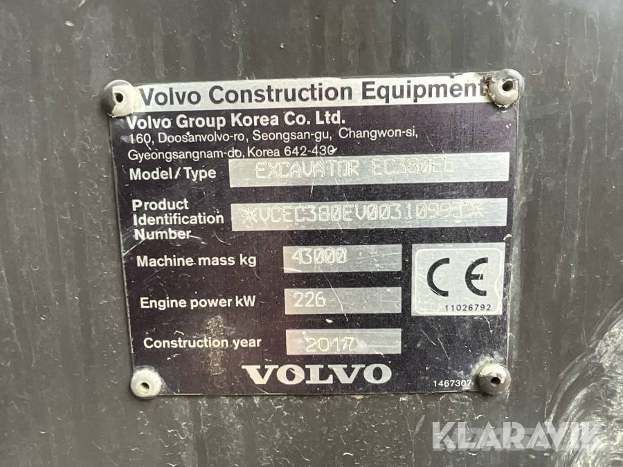 Volvo EC 380 EL Bagri goseničarji