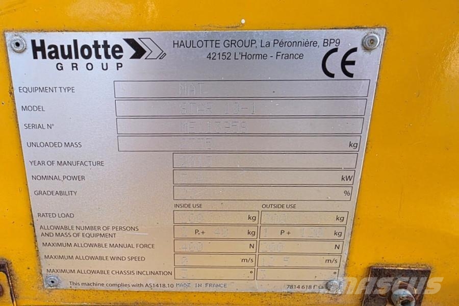 Haulotte STAR 10 Electric, 10m Working Height, 3m Reach, 20 Коленчатые подъемники