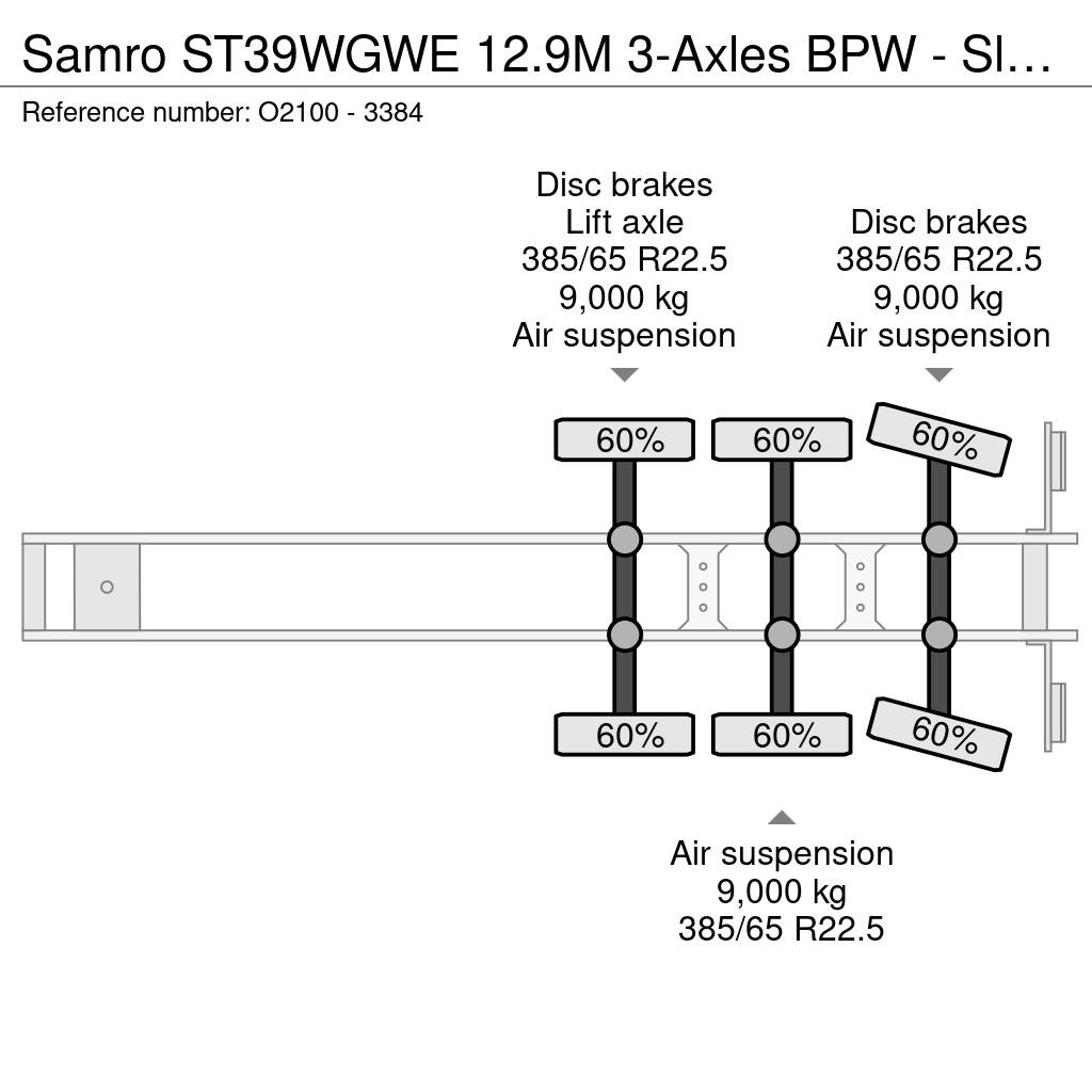Samro ST39WGWE 12.9M 3-Axles BPW - Sliding Hood - Lift/S フラットベッドセミトレーラー/ドロップサイドセミトレーラー