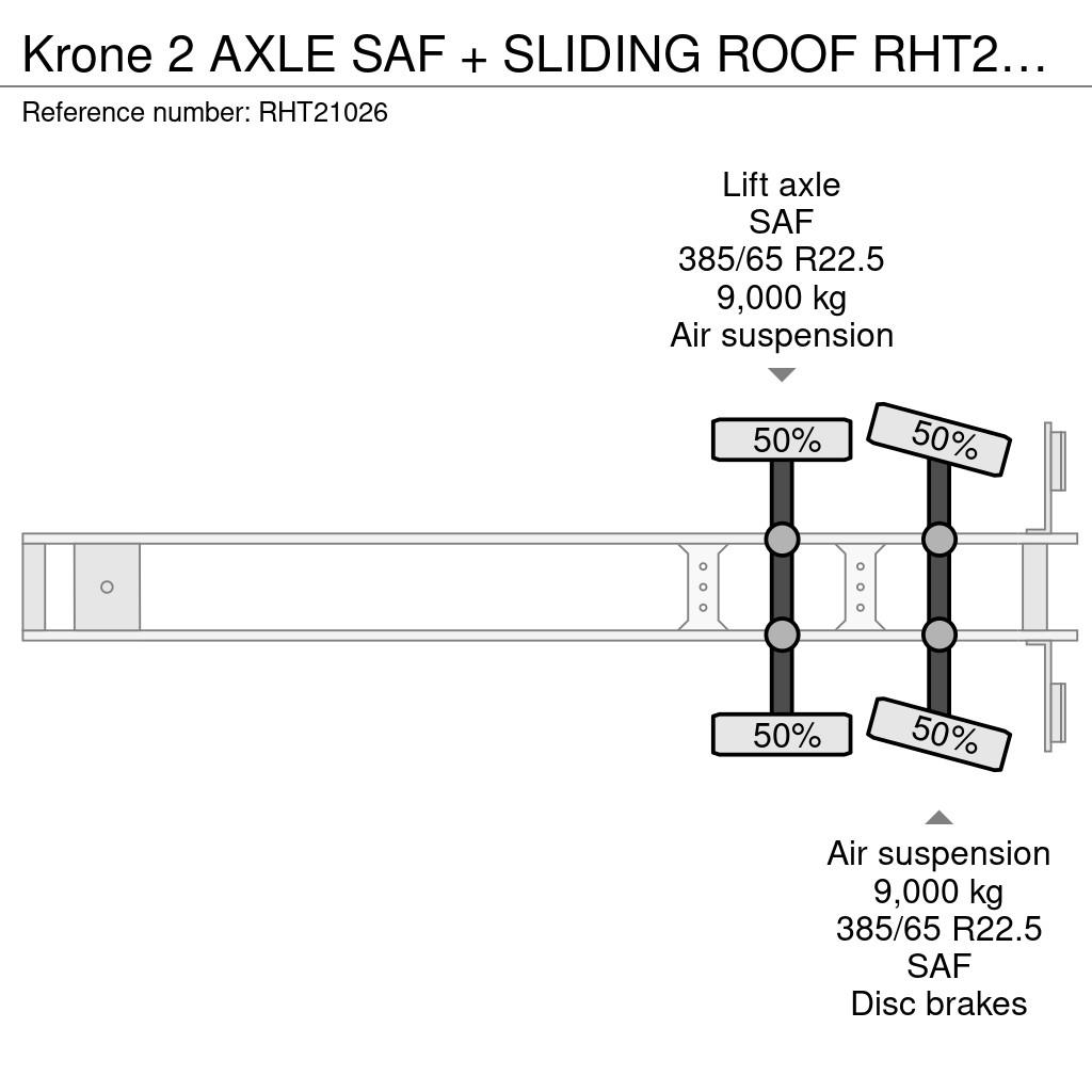 Krone 2 AXLE SAF + SLIDING ROOF Curtainsiderauflieger