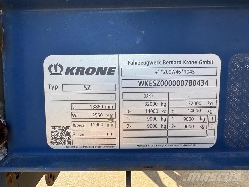 Krone 2 AXLE SAF + SLIDING ROOF Curtainsiderauflieger