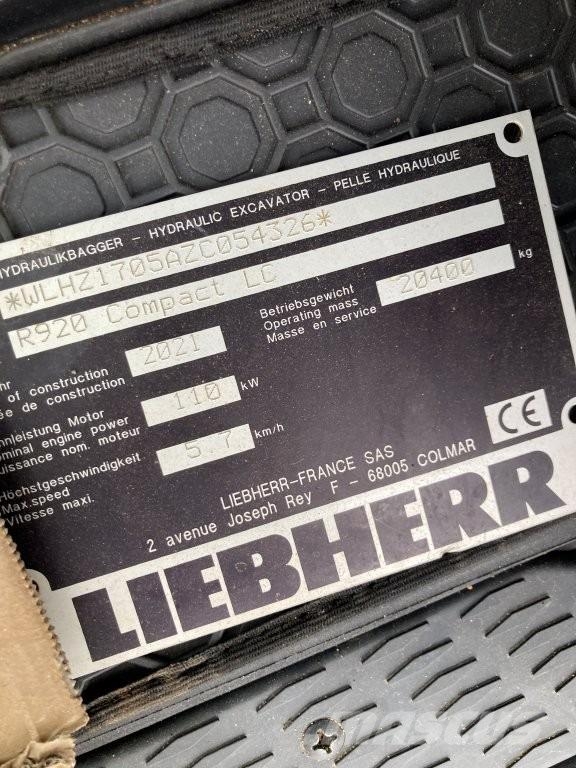 Liebherr R920 Compact حفارات زحافة