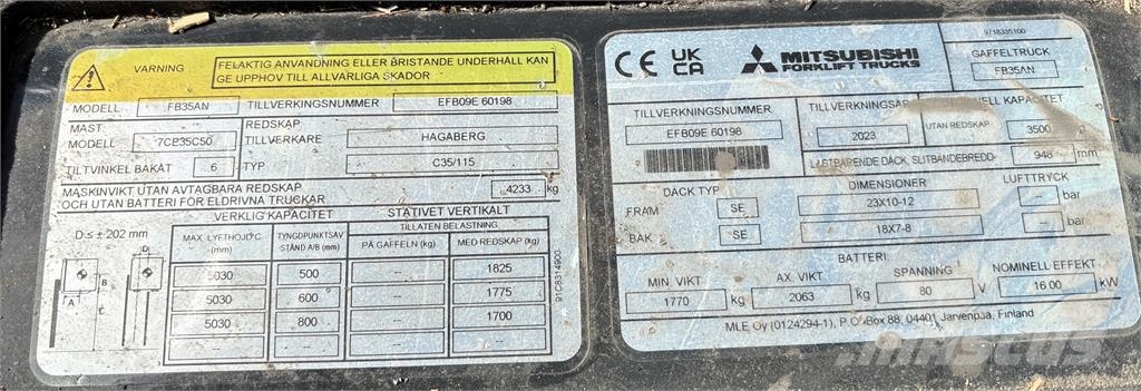 Mitsubishi FB35AN Akumulátorové vozíky