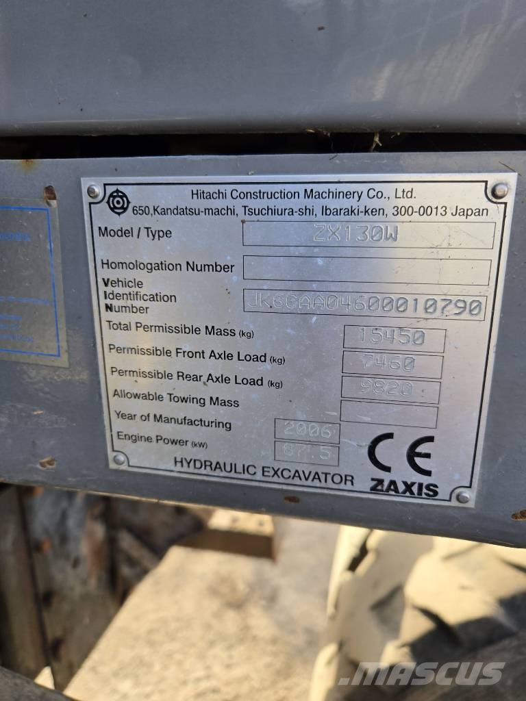 Hitachi ZX 130 W, 2006, Apeldoorn, Gelderland, Netherlands - Used