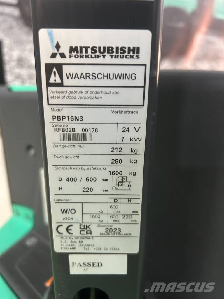Mitsubishi PBP 16 N3 Transpaletas Electricas