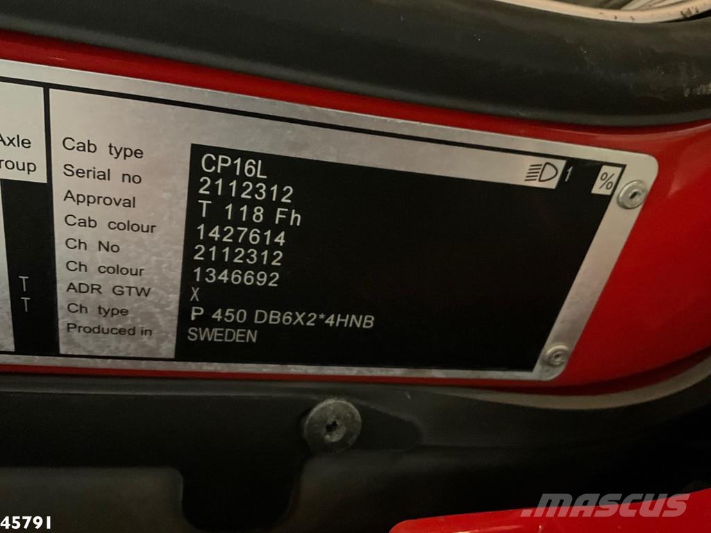 Scania P 450 Euro 6 Retarder GeesinkNorba 22m³ Camion poubelle
