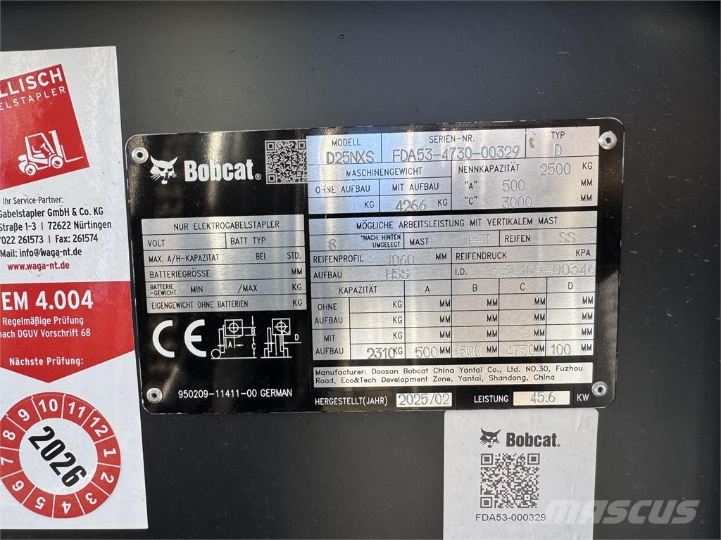 Bobcat D25NXS ディーゼル・軽油