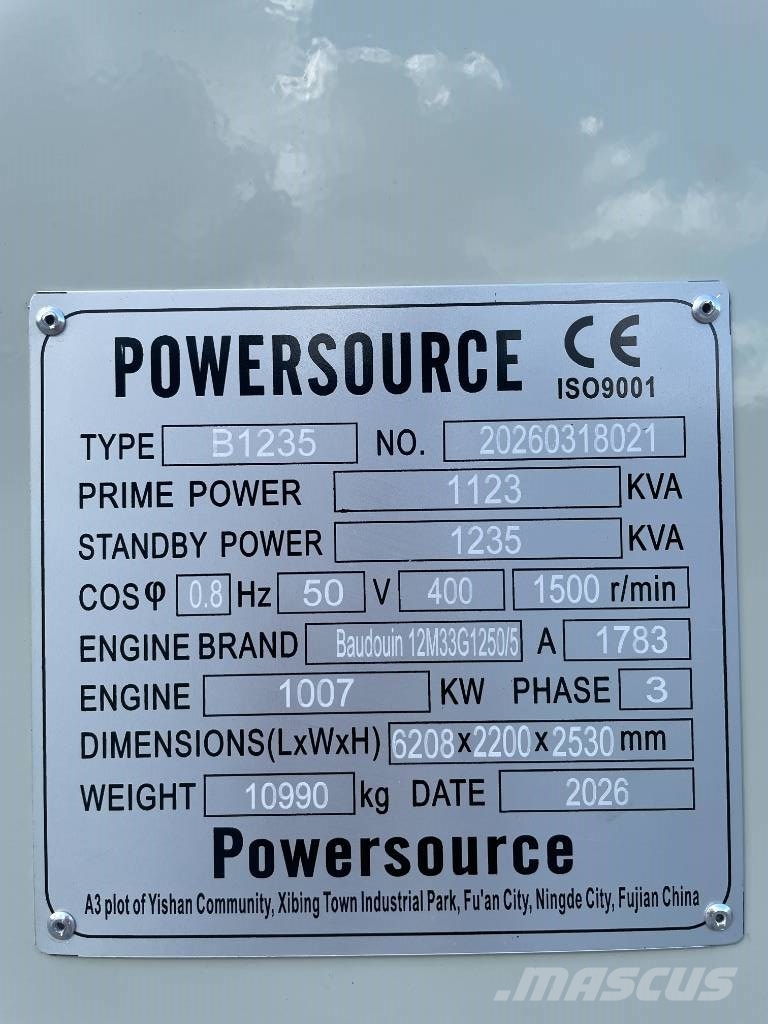 Baudouin 12M33G1250/5 - 1235 kVA Generator - DPX-19883 Diesel Generatoren