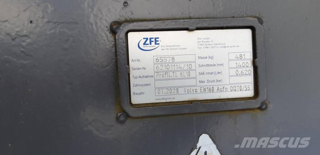 Schoch Profiltieflöffel OQ70/55-1400 #A-5028 Pelle rétro arrière