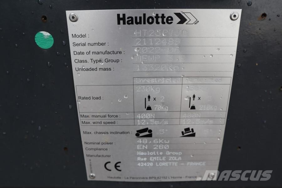 Haulotte HT23RTJ O Valid Inspection, *Guarantee! Diesel, 4x Ανυψωτήρες με τηλεσκοπικό βραχίονα