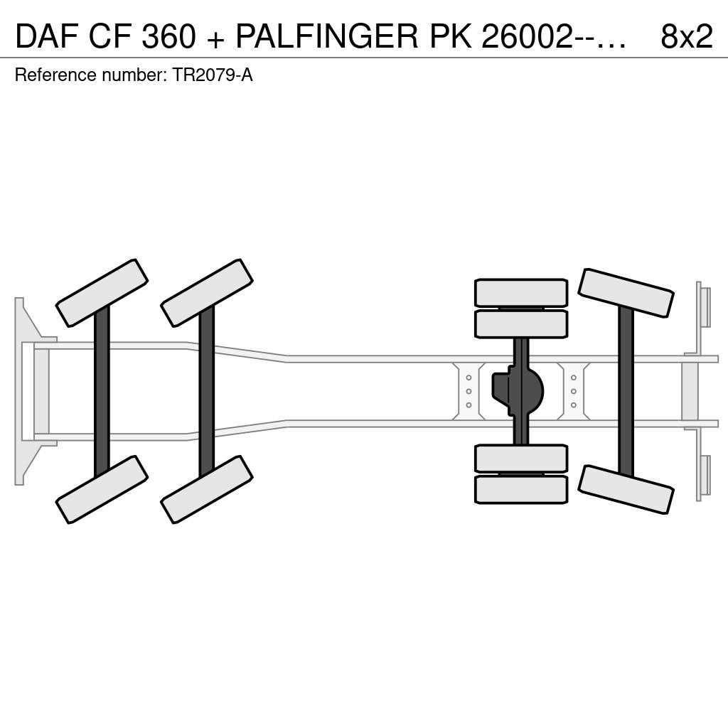 DAF CF 360 + PALFINGER PK 26002---3X EXT. + REMOTE + H 車両運搬車、キャリアカー