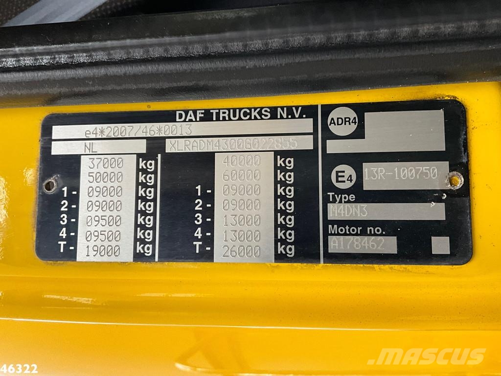 Ginaf X6 4341 8x4H Euro 6 Multilift 30 Ton haakarmsystee Hook lift trucks