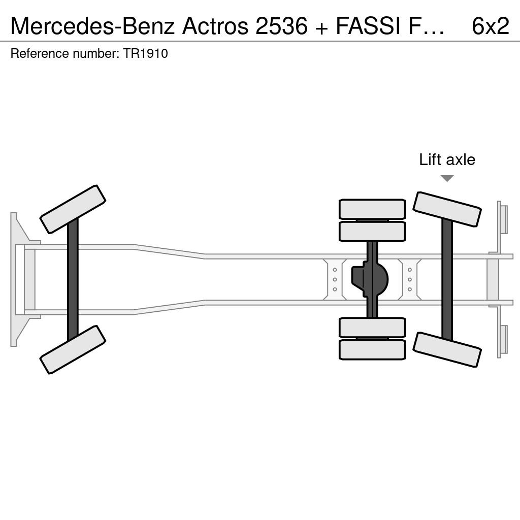 Mercedes-Benz Actros 2536 + FASSI F130 A - 2X EXT. + 6X2 + HOOK Всъдеходни кранове
