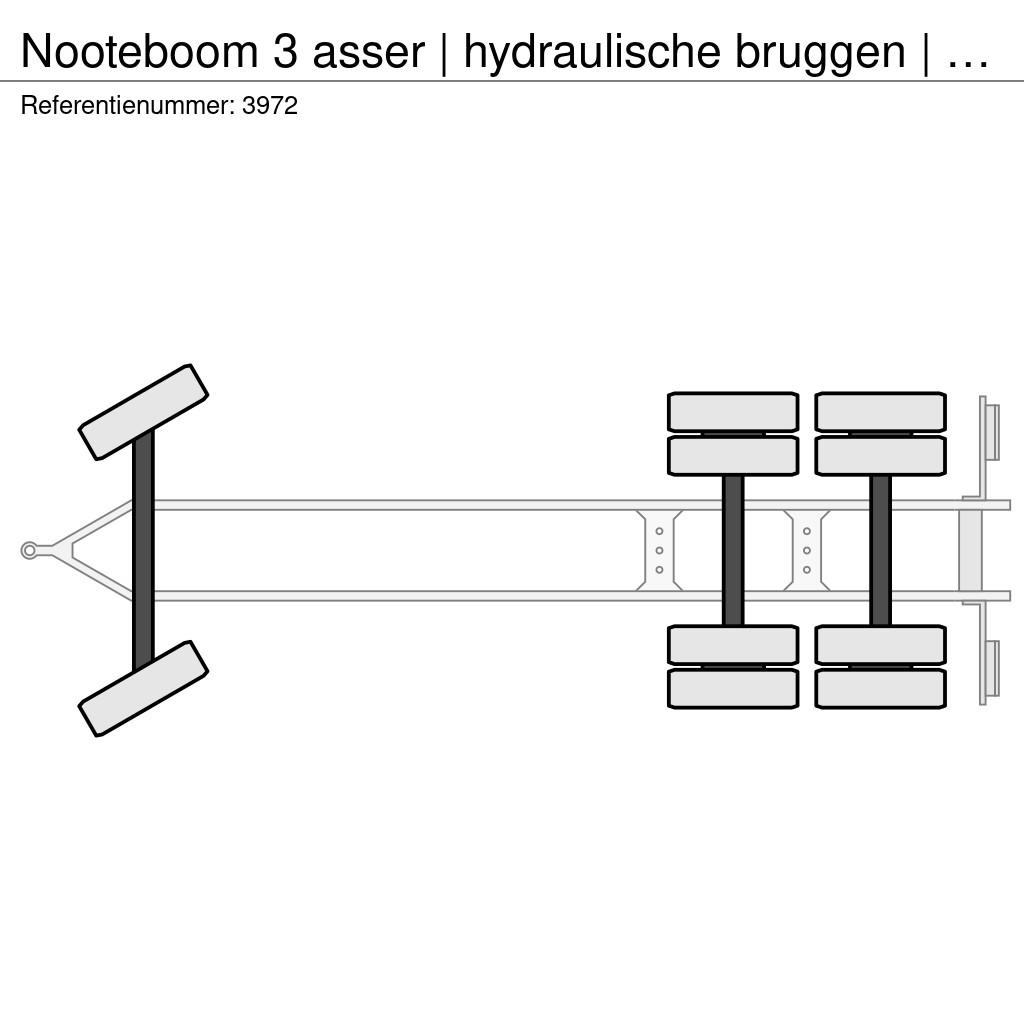 Nooteboom 3 asser | hydraulische bruggen | 30 ton | lift as Niski utovarivači