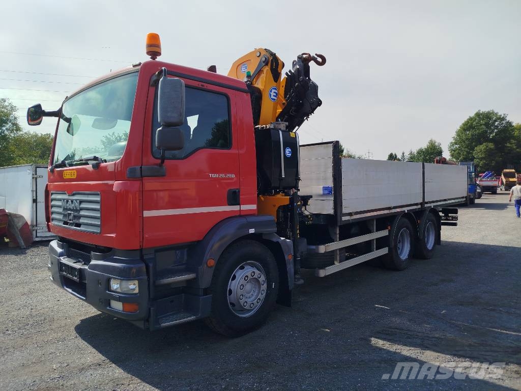 MAN TGM 26.280 6x4 Flatbed kamyonlar