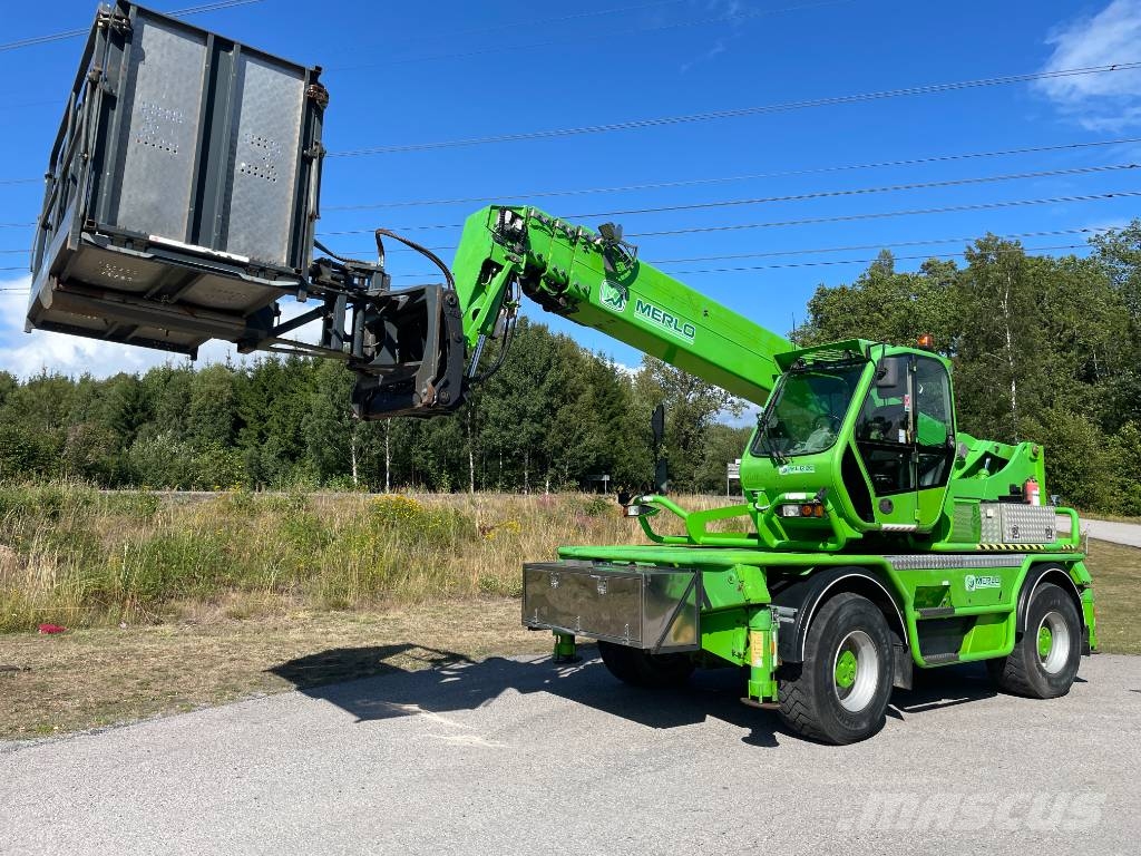 Merlo Roto 60.24 MCSS personkorg, hyd gafflar, kranarm 伸缩臂叉装车|叉装车