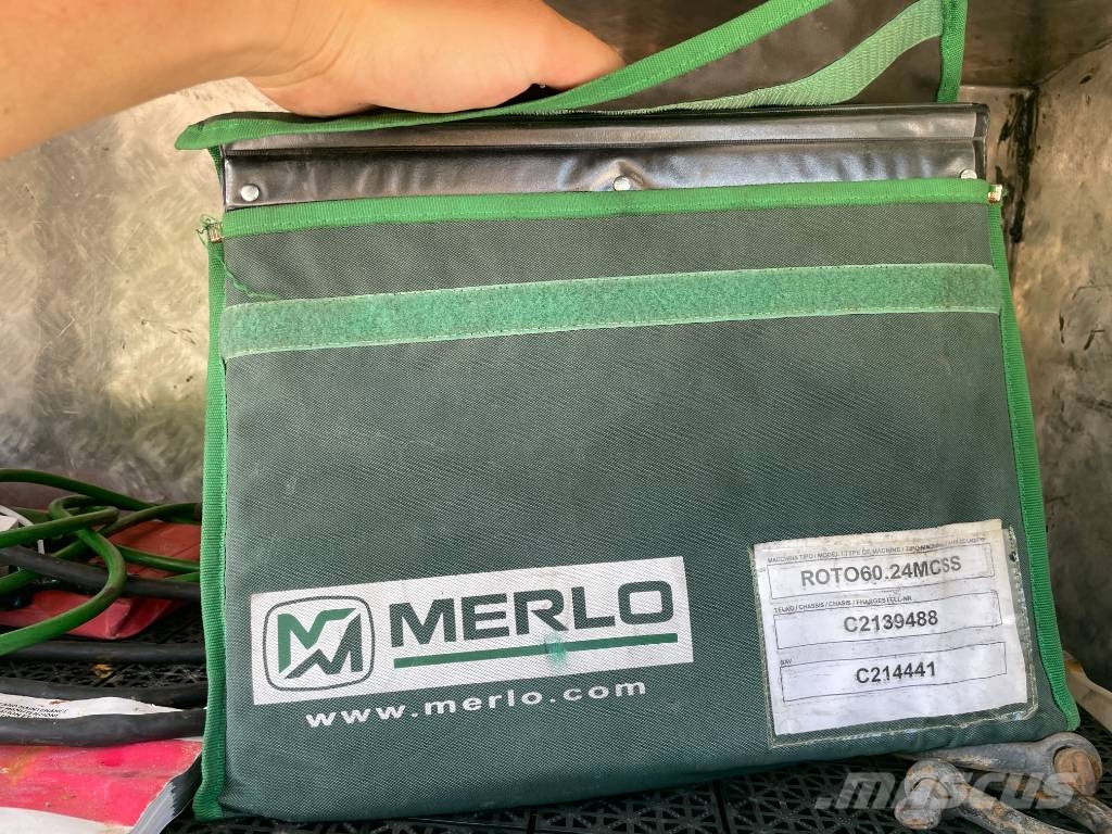 Merlo Roto 60.24 MCSS personkorg, hyd gafflar, kranarm 伸缩臂叉装车|叉装车