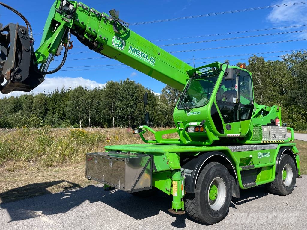 Merlo Roto 60.24 MCSS personkorg, hyd gafflar, kranarm 伸缩臂叉装车|叉装车