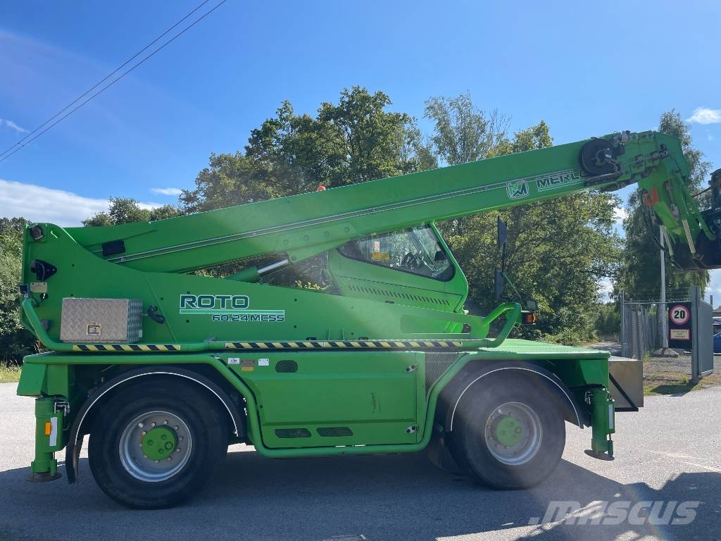 Merlo Roto 60.24 MCSS personkorg, hyd gafflar, kranarm 伸缩臂叉装车|叉装车