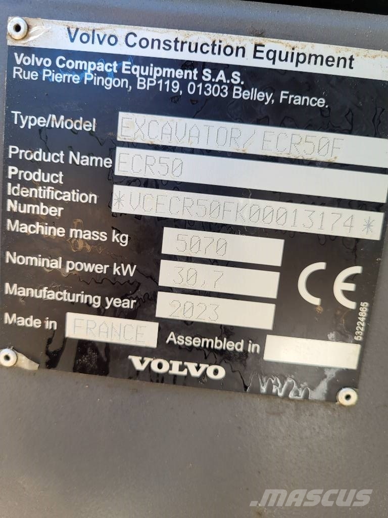 Volvo ECR50 Mini rýpadlá < 7t