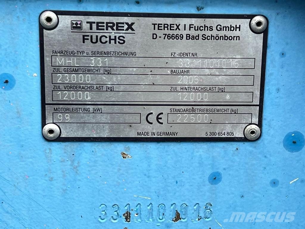 Fuchs Terex Fuchs MHL 331 Wielgraafmachines
