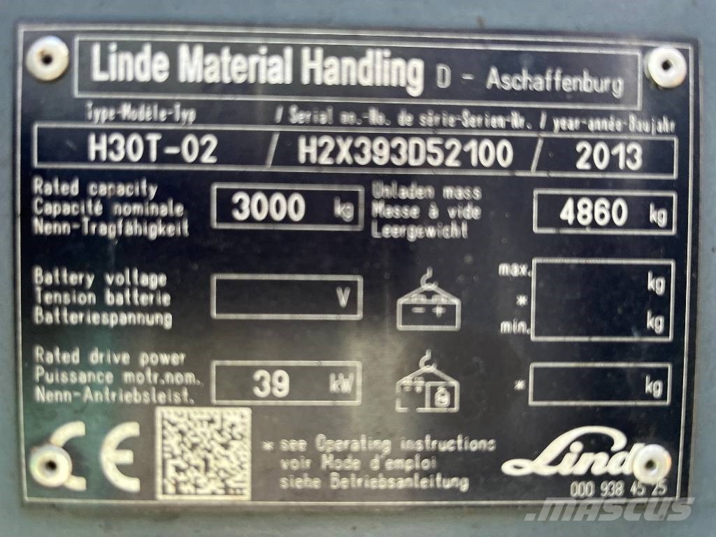 Linde H30T-02 /393/ V-4282 IO Plinski viljuškari