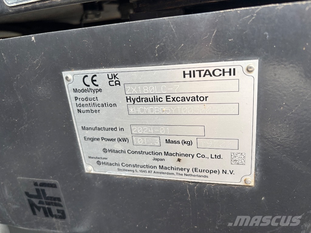 Hitachi ZX 180 LC / Pienet tunnit, Stage V Gravemaskiner på larvebånd