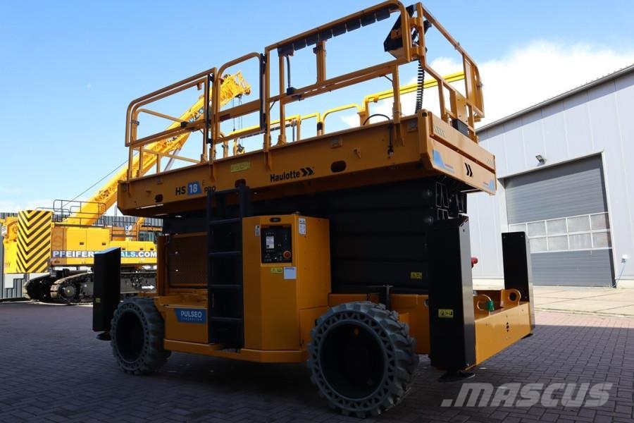 Haulotte HS18EPRO Valid Inspection, Full Electric 4x4 Drive Scissor lifts
