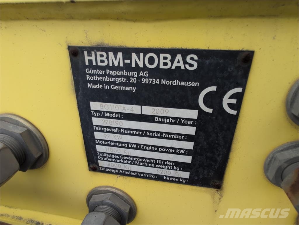 HBM-Nobas BG110TA-4 معدات تمهيد الطرق