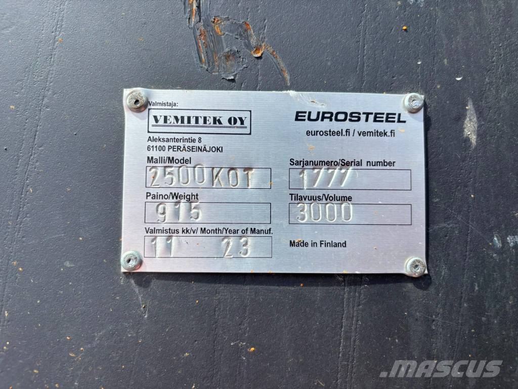 Eurosteel Lastauskauha 2500mm / 3000L S60 دلاء