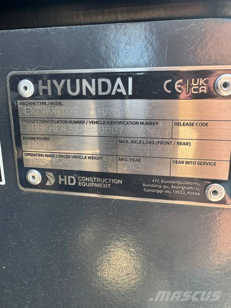 Hyundai HX 140 AL Excavadoras sobre orugas