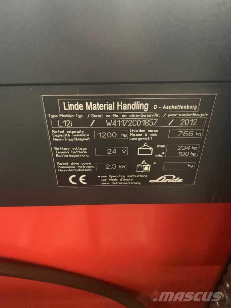 Linde L12I ウォーキンフォークリフト