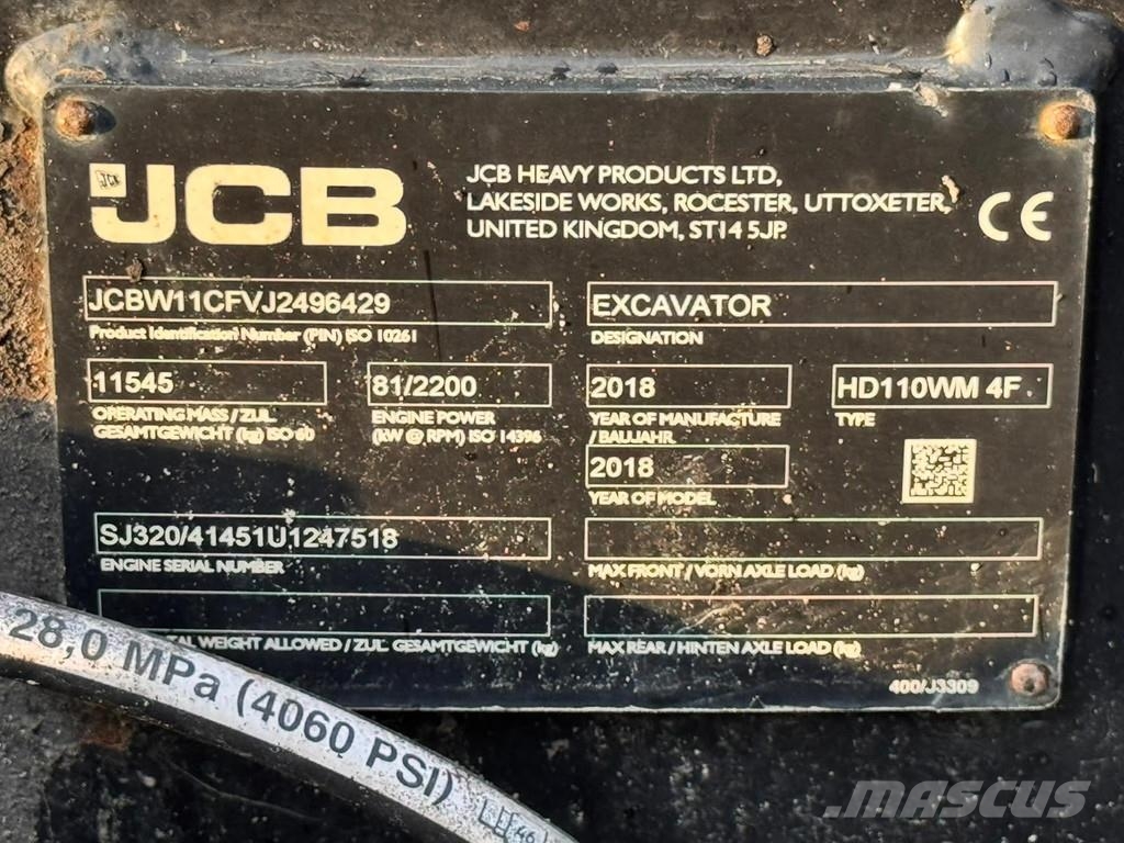 JCB hydradig Excavadoras de ruedas