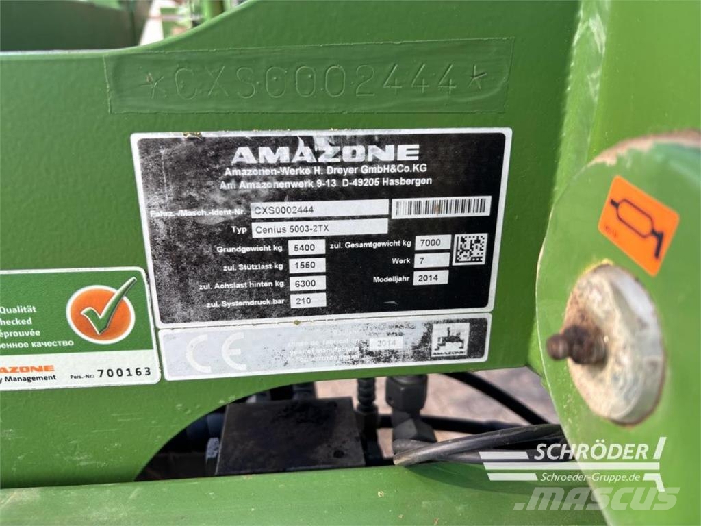 Amazone CENIUS 5003-2TX زراعات