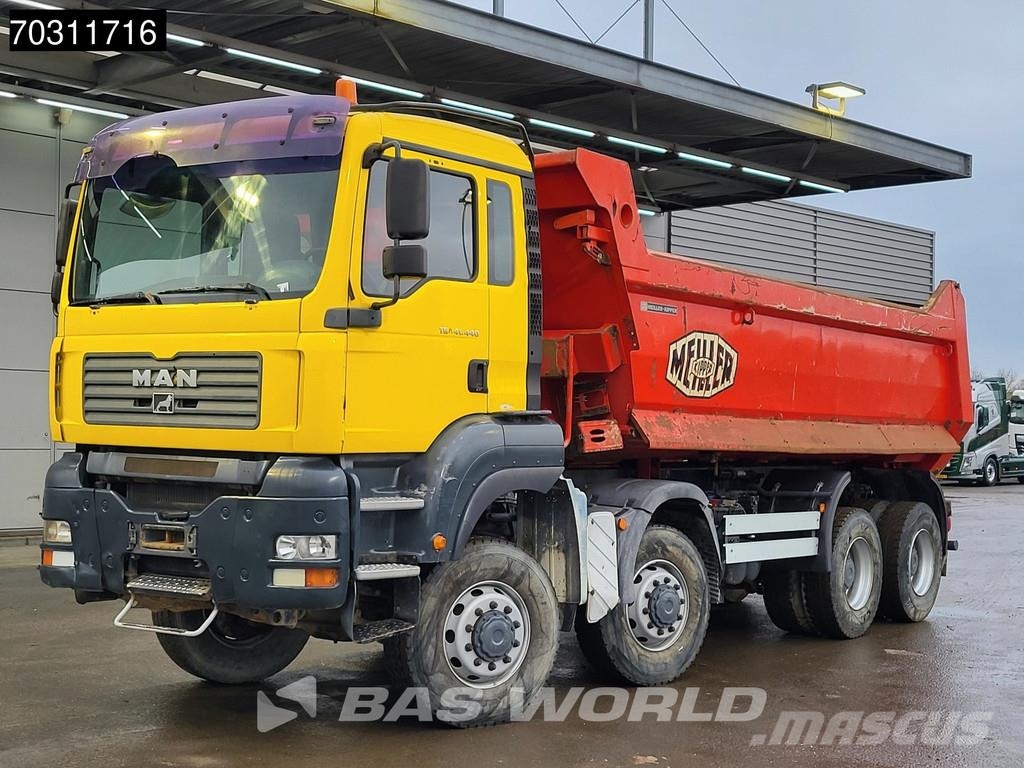 MAN TGA 41.440 TGA 8X8 8x8 18m3 Meiller tipper Steelsu Kipper