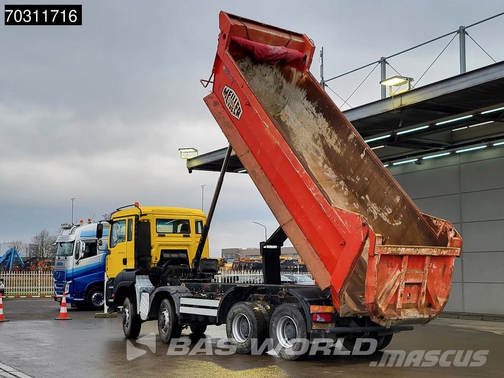 MAN TGA 41.440 TGA 8X8 8x8 18m3 Meiller tipper Steelsu Kipper