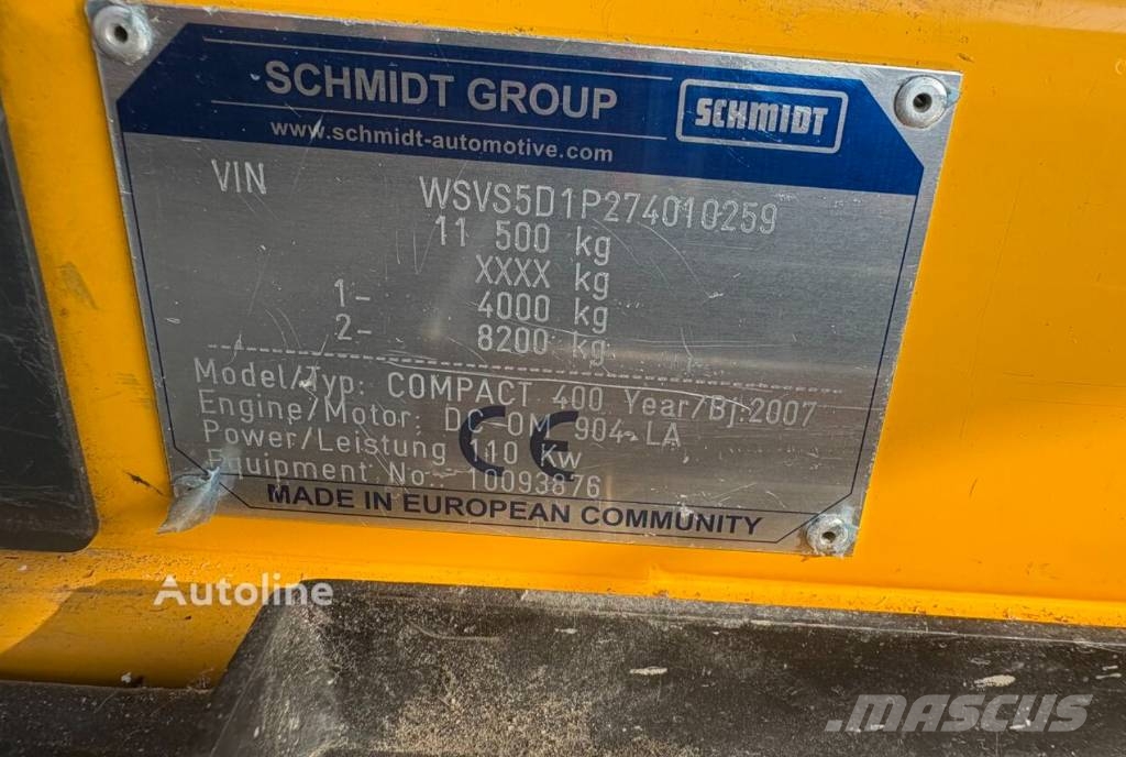 Schmidt Cleango 400 Úttakarító gépek