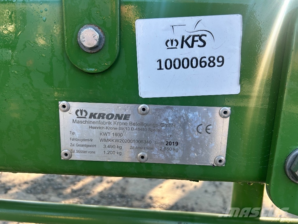Krone KWT 1600 مكابس وميبسات التبن